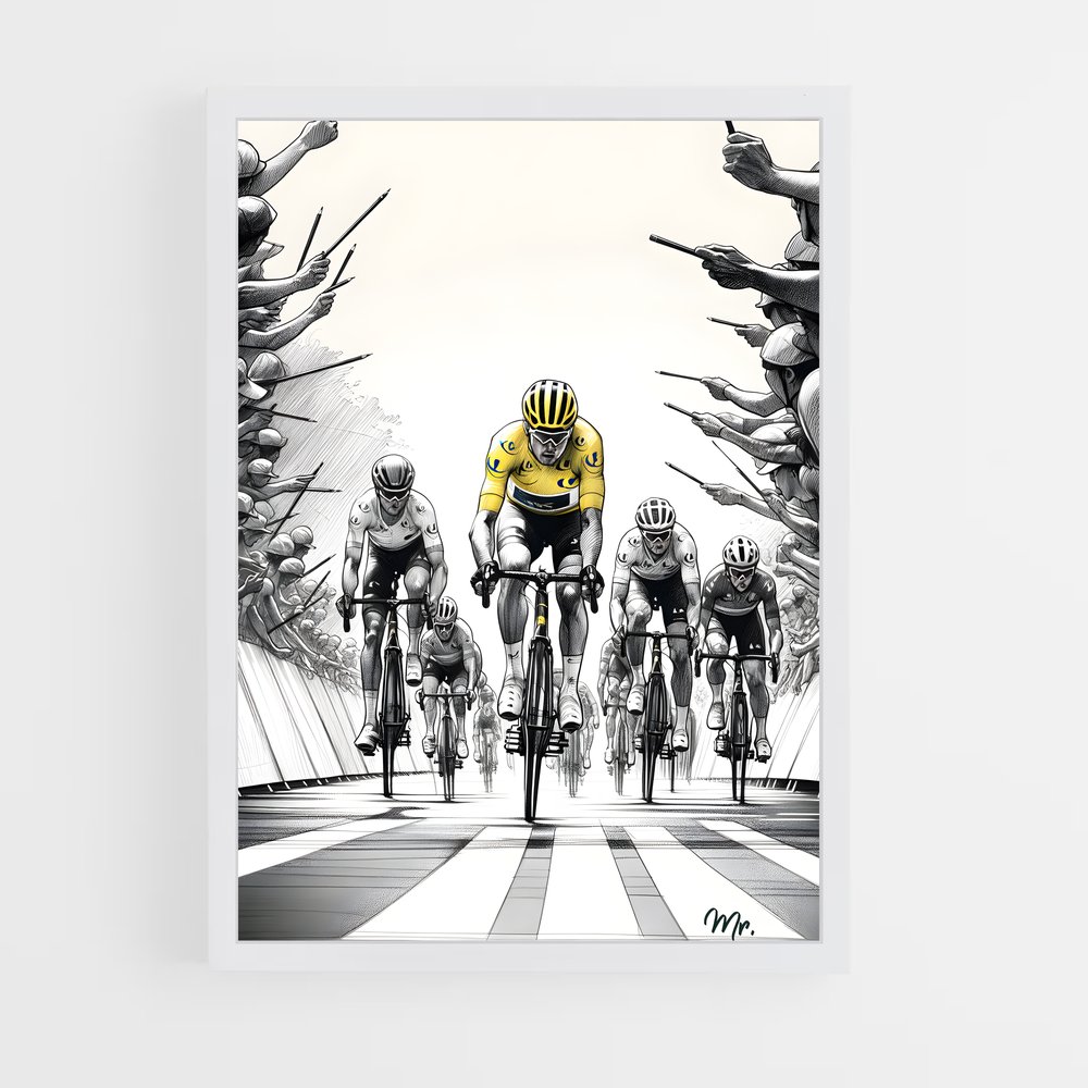 Poster En Route pour le Maillot Jaune – affiche Cyclisme (vue 3)